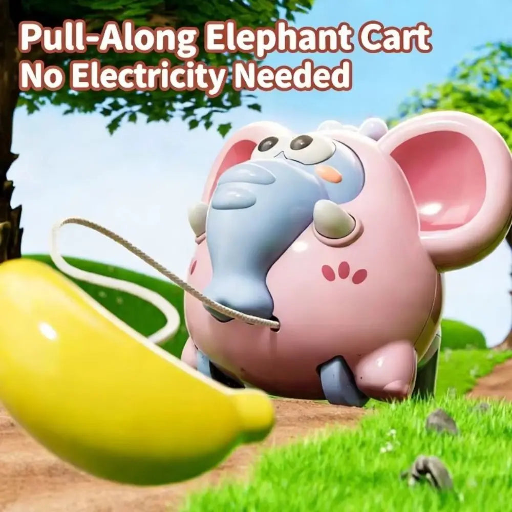 Children's Pulling Rope Animal Climbing Car - Inertial Clockwork Toy