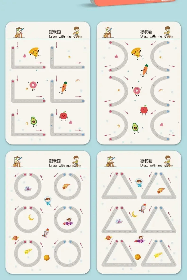 Reusable Montessori Pen Control Tracing Book for Kids