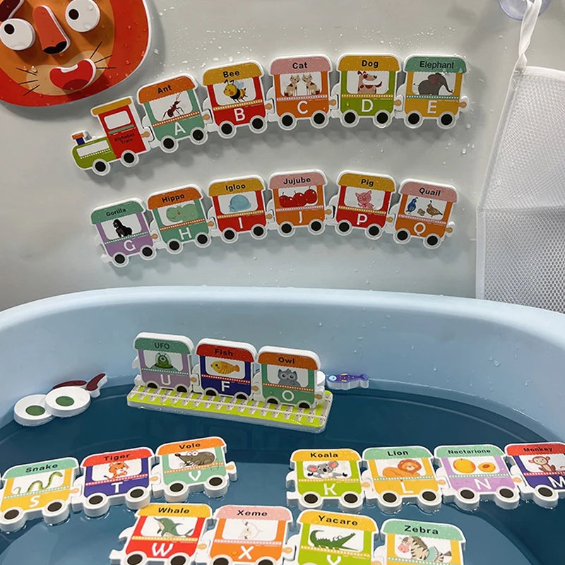 Baby Bath Floating EVA Foam Puzzle Toys Letter Number Traffic Cognitive Bathroom Game for gift