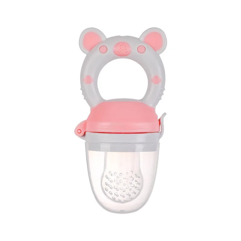 "Baby Silicone Fruit Feeder & Juice Extractor Pacifier - Teething Spoon"