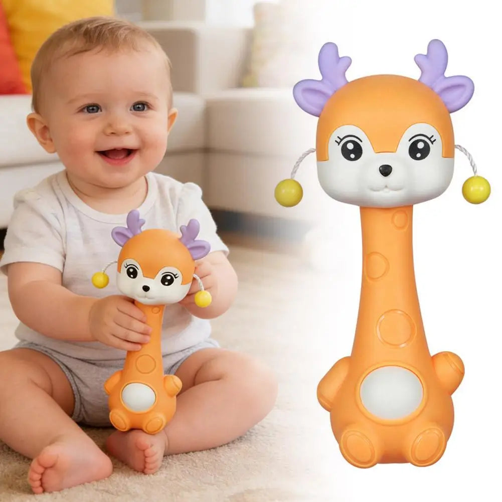"Baby Hand Rattle & Sensory Grasp Toy - Soft Newborn Early Sound Toy"