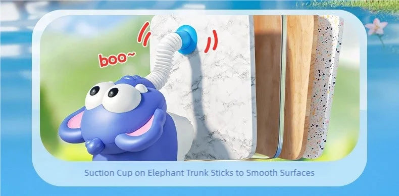 Cute Duck & Elephant Whistle Toy - Expandable Sensory Tube & Inertia Car