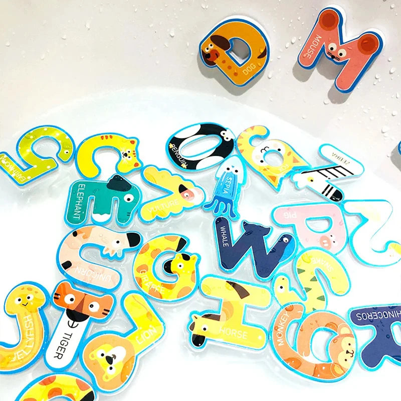 Baby Bath Floating EVA Foam Puzzle Toys Letter Number Traffic Cognitive Bathroom Game for gift