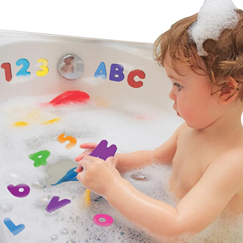 Baby Bath Floating EVA Foam Puzzle Toys Letter Number Traffic Cognitive Bathroom Game for gift