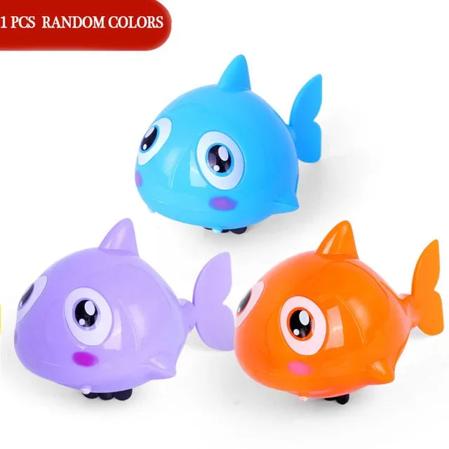 "Cartoon Animal Tortoise Wind-Up Baby Bath Toy - Swimming Turtle"