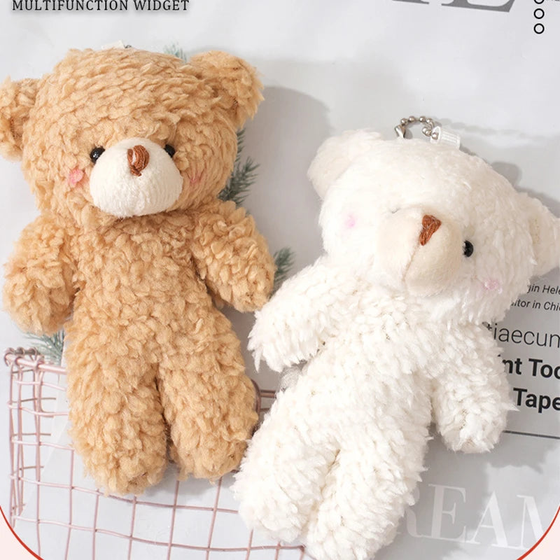 13cm Blush Bear Plush Toy Keychain - Cute Teddy Bear Stuffed Doll Pendant