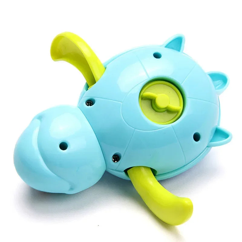 "Cartoon Animal Tortoise Wind-Up Baby Bath Toy - Swimming Turtle"