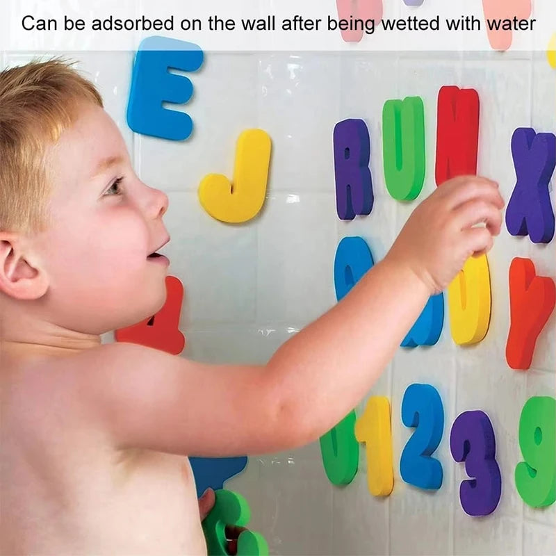 Baby Bath Floating EVA Foam Puzzle Toys Letter Number Traffic Cognitive Bathroom Game for gift
