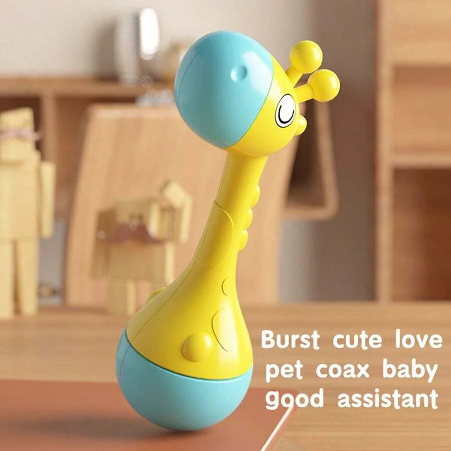 Baby First Hand Rattle Toy Soft Sound Plastic Early Childhood Sensory Development Gift