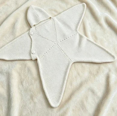 Cozy Winter Hand-Crocheted Starfish Baby Romper