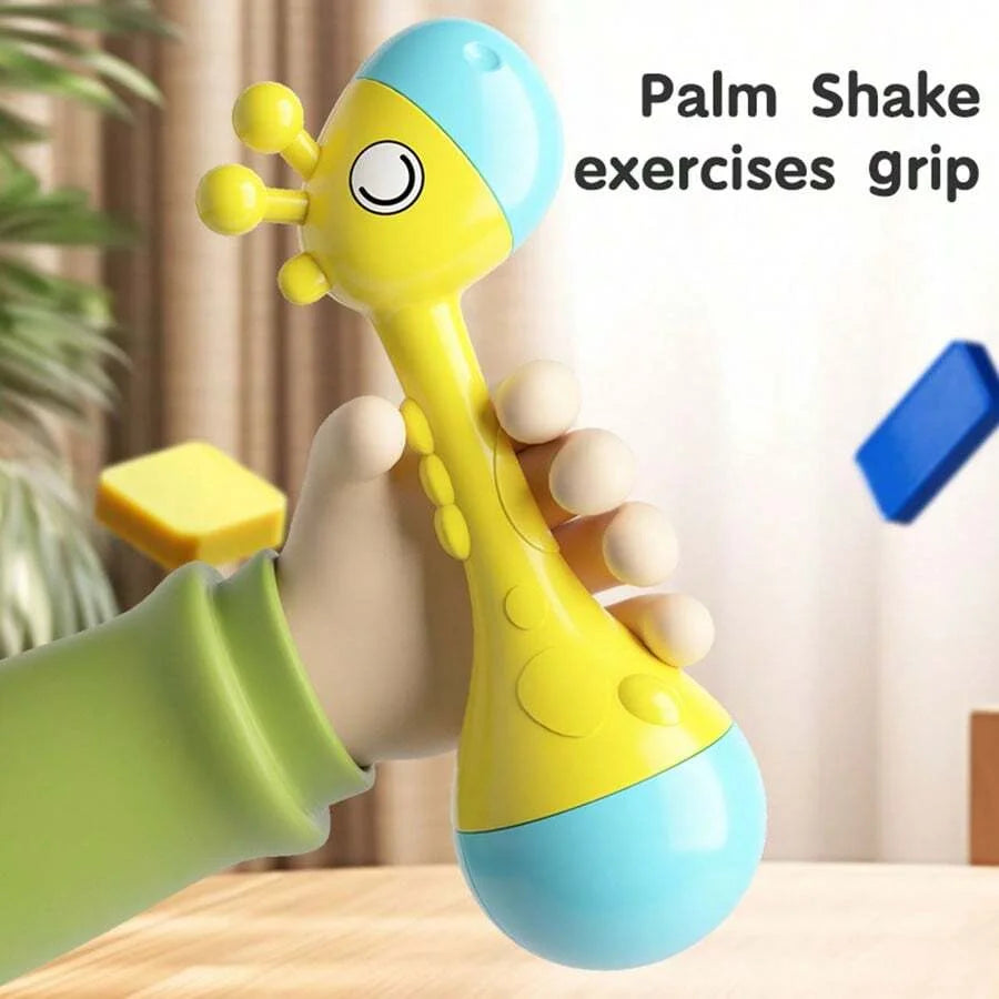 Baby First Hand Rattle Toy Soft Sound Plastic Early Childhood Sensory Development Gift