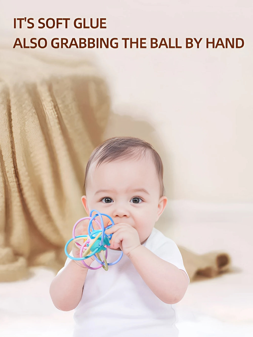 "Manhattan Square Golfer Grips Grinding Ball - Educational Teething Toy"