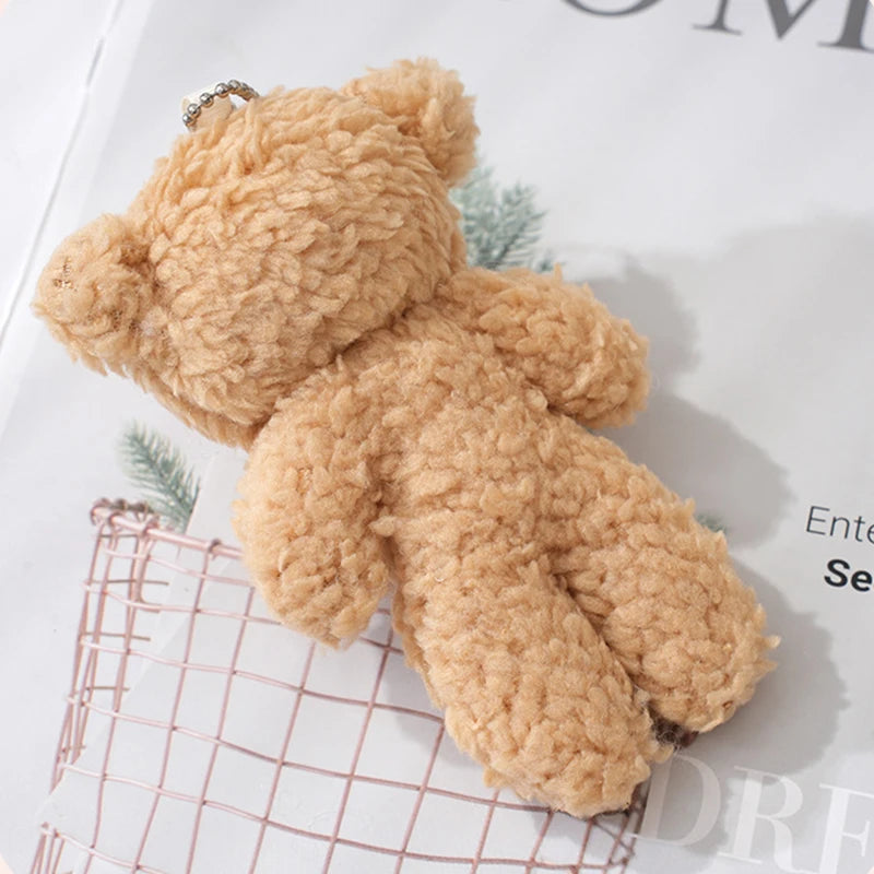 13cm Blush Bear Plush Toy Keychain - Cute Teddy Bear Stuffed Doll Pendant