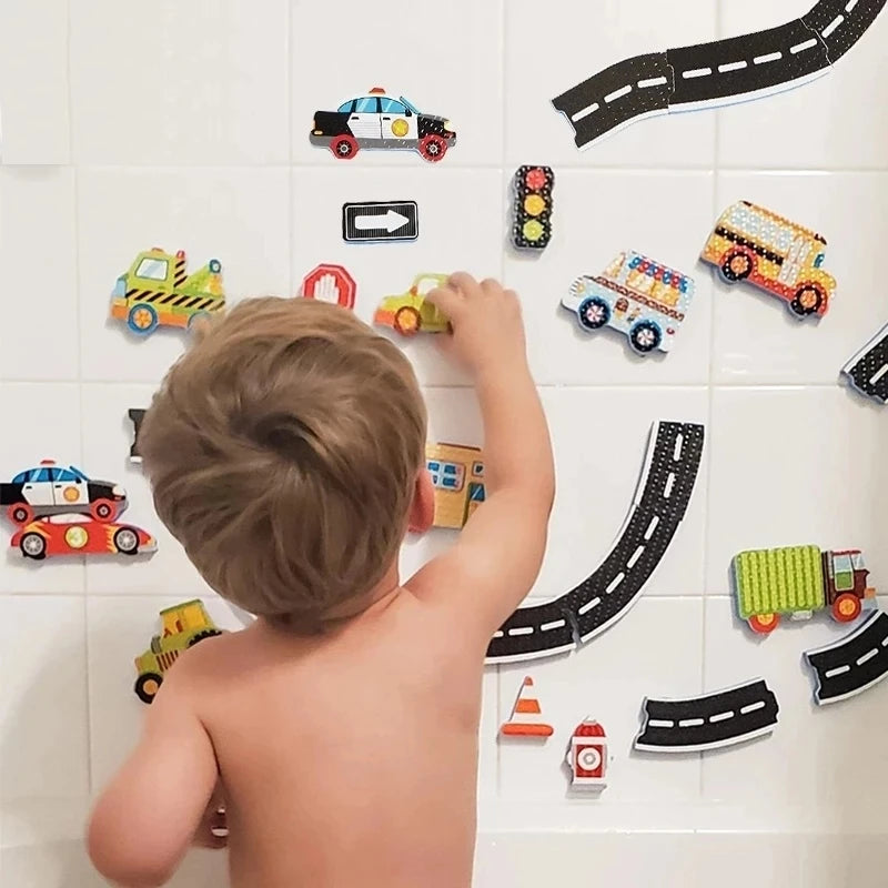 Kids Foam Puzzle Boat & Car Floating Bathtub Toys