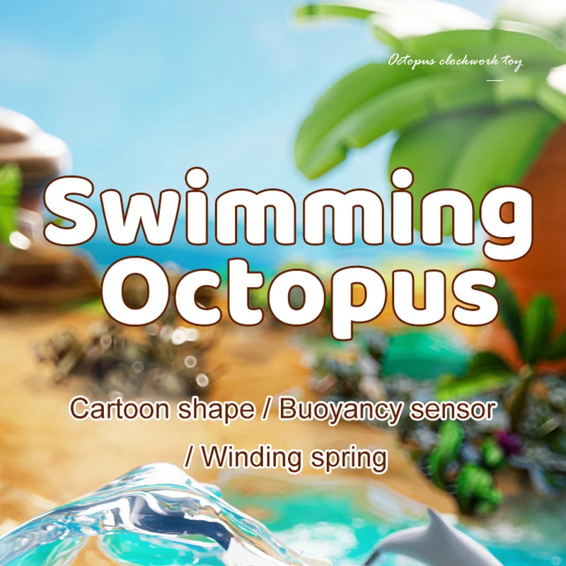 Cute Swimming Octopus Bath Toys (1-4 Pack) – Floating Curled Edge Pool & Bathtub Toys for Toddlers, Boys and Girls