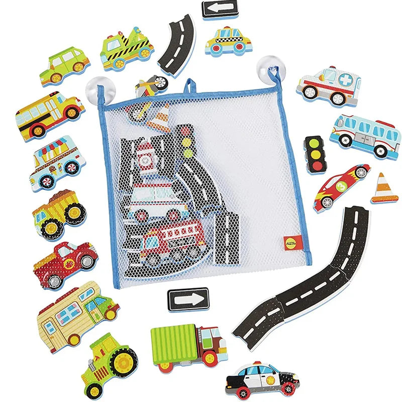 Baby Bath Floating EVA Foam Puzzle Toys Letter Number Traffic Cognitive Bathroom Game for gift
