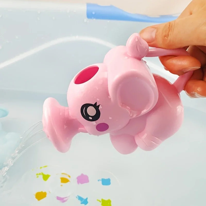 Elephant Bath Watering Pot Toy – Cute Plastic Shower Kettle & Summer Sprinkler for Kids