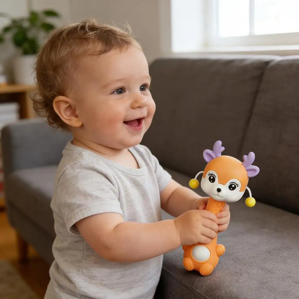 "Baby Hand Rattle & Sensory Grasp Toy - Soft Newborn Early Sound Toy"