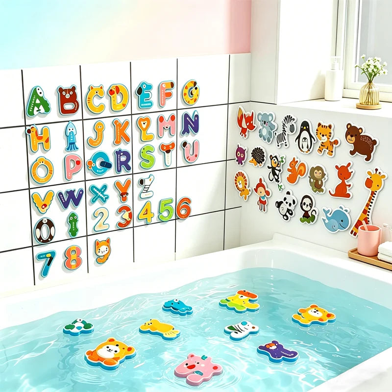 Kids Foam Puzzle Boat & Car Floating Bathtub Toys