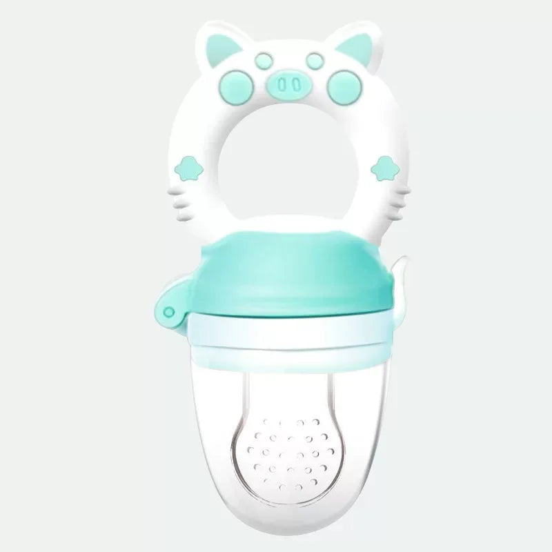 "Baby Silicone Fruit Feeder & Juice Extractor Pacifier - Teething Spoon"