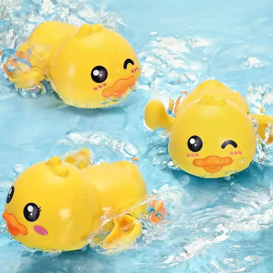 1 Pcs Baby Bath Toy Swimming Floating Duck Cute Water Play Interactive Toy for Kids