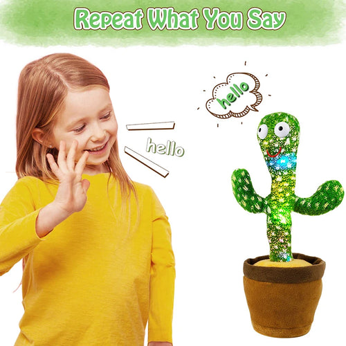 Dancing & Talking Cactus Plush Toy (120 Songs + Voice Repeat)