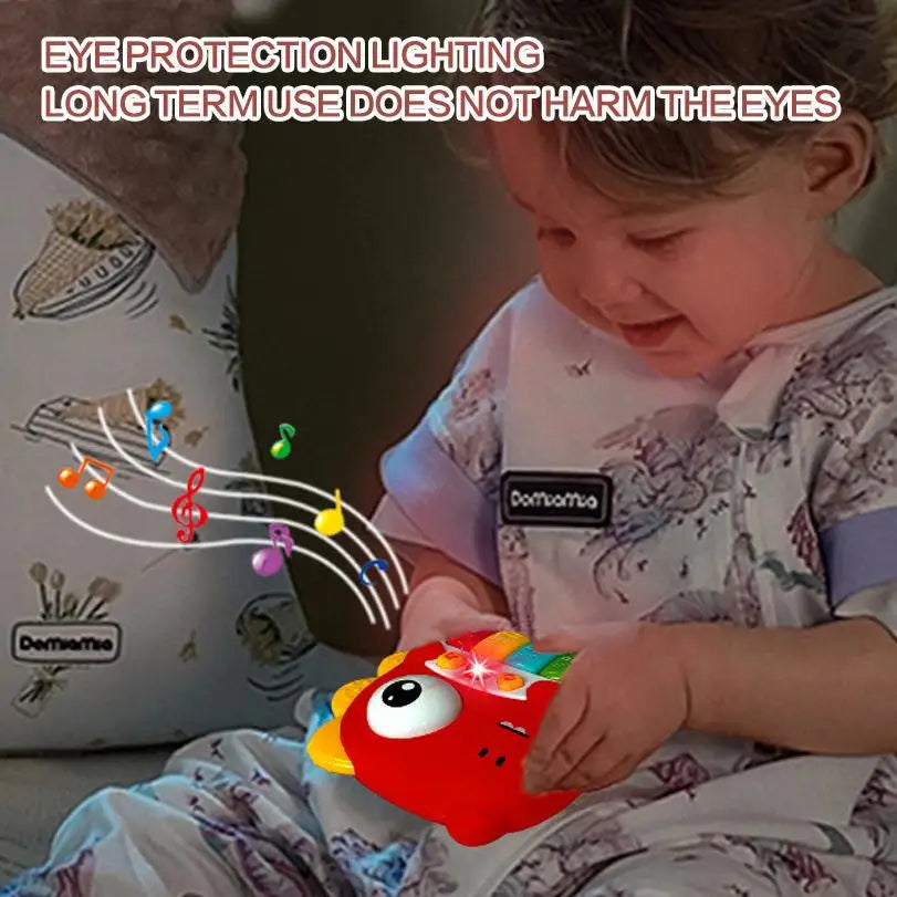 Cute Animal Piano Keyboard Toy Multi-Mode Sound Interactive Educational Music Gift for Toddlers