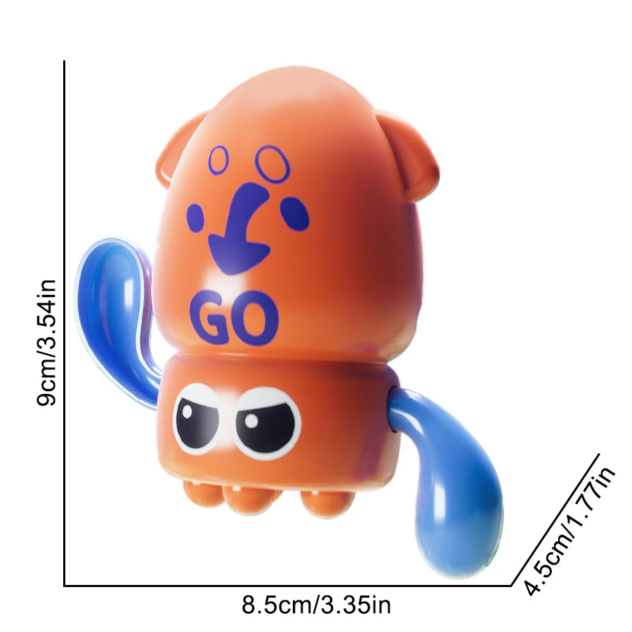 Cute Swimming Octopus Bath Toys (1-4 Pack) – Floating Curled Edge Pool & Bathtub Toys for Toddlers, Boys and Girls