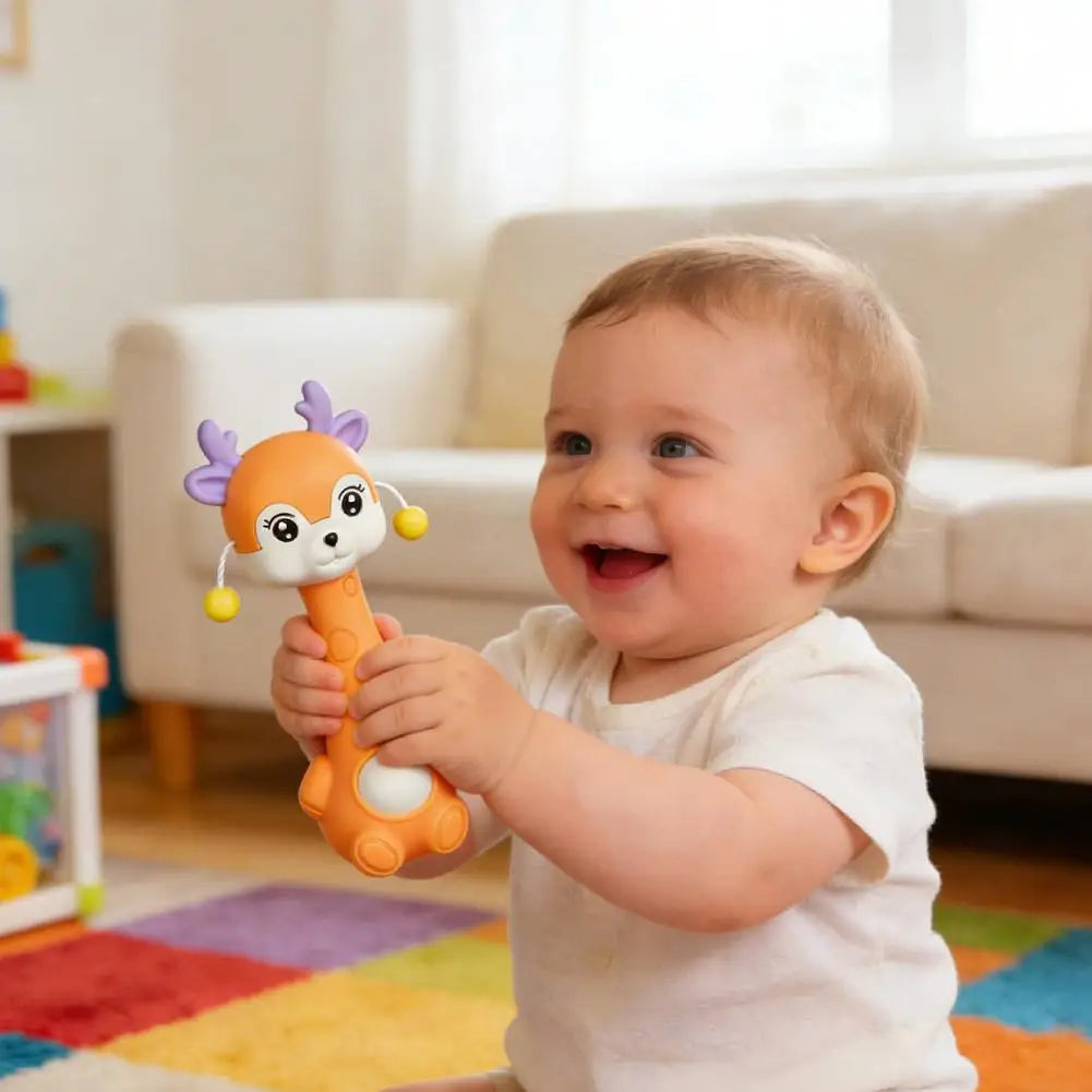 "Baby Hand Rattle & Sensory Grasp Toy - Soft Newborn Early Sound Toy"