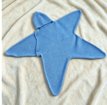 Cozy Winter Hand-Crocheted Starfish Baby Romper