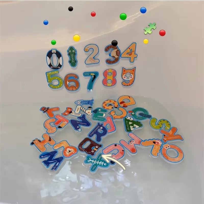 Baby Bath Floating EVA Foam Puzzle Toys Letter Number Traffic Cognitive Bathroom Game for gift