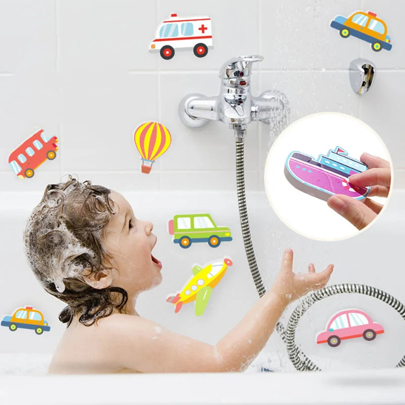 Kids Foam Puzzle Boat & Car Floating Bathtub Toys
