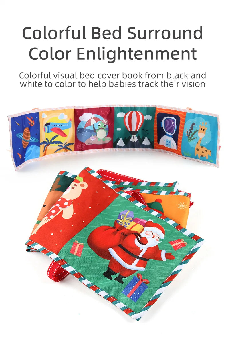 Black & White Montessori Sensory Cloth Book for Newborns (0 - 12 months old)