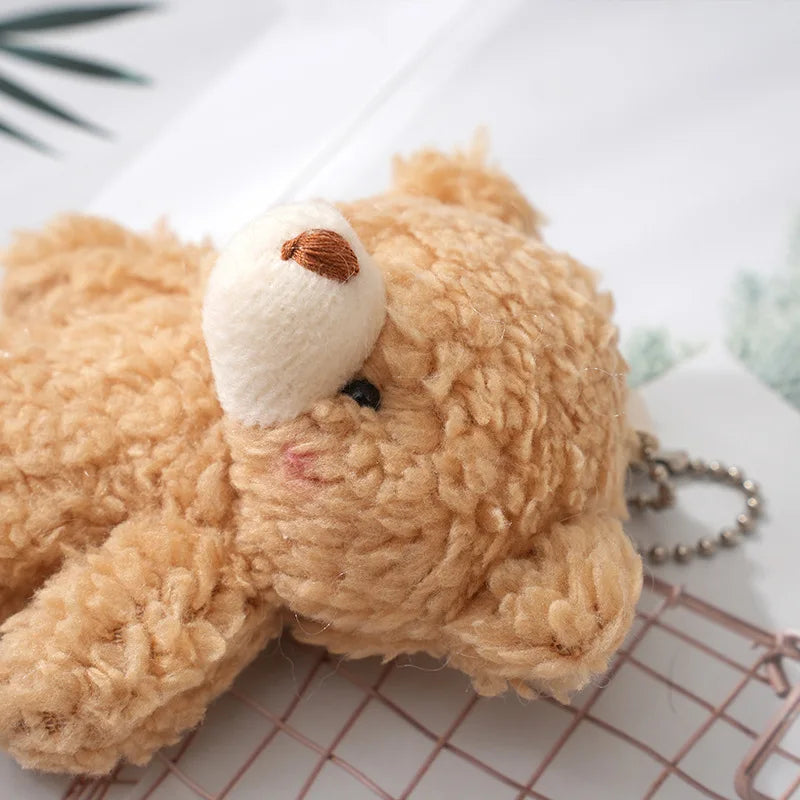 13cm Blush Bear Plush Toy Keychain - Cute Teddy Bear Stuffed Doll Pendant