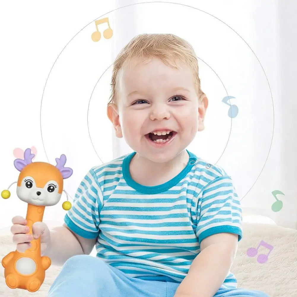 "Baby Hand Rattle & Sensory Grasp Toy - Soft Newborn Early Sound Toy"