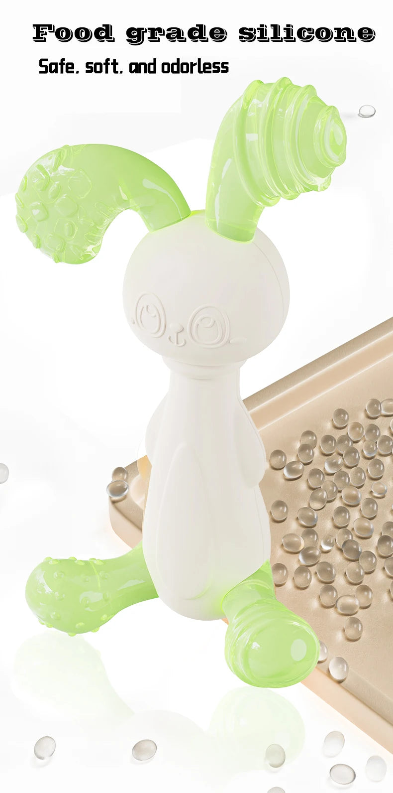 "Cute Baby Giraffe Silicone Teether - Soft Pain Relief Molar Toy"
