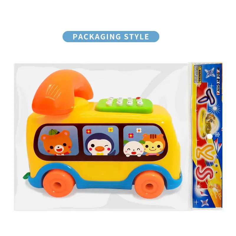 Musical Telephone Bus Car Toy – Montessori Early Educational Toy for Toddlers 1+ Year