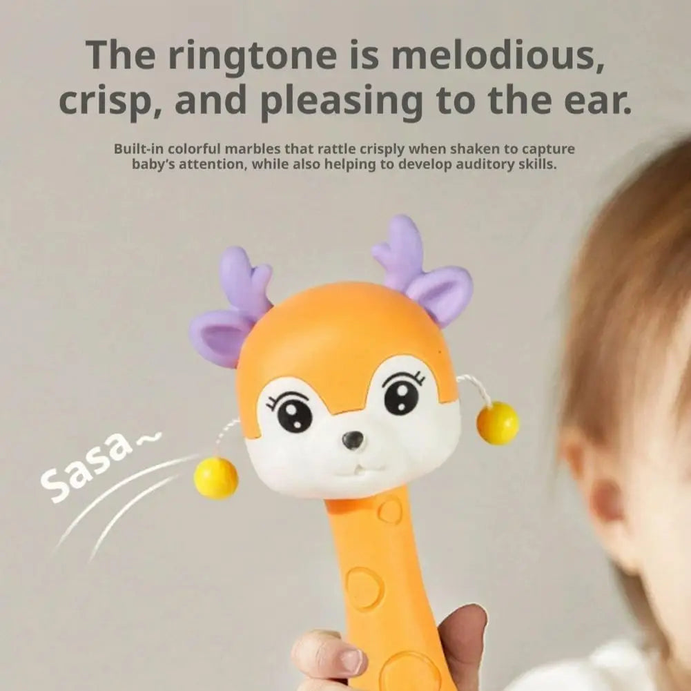"Baby Hand Rattle & Sensory Grasp Toy - Soft Newborn Early Sound Toy"