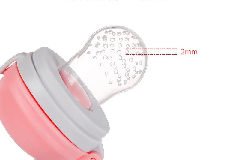"Baby Silicone Fruit Feeder & Juice Extractor Pacifier - Teething Spoon"