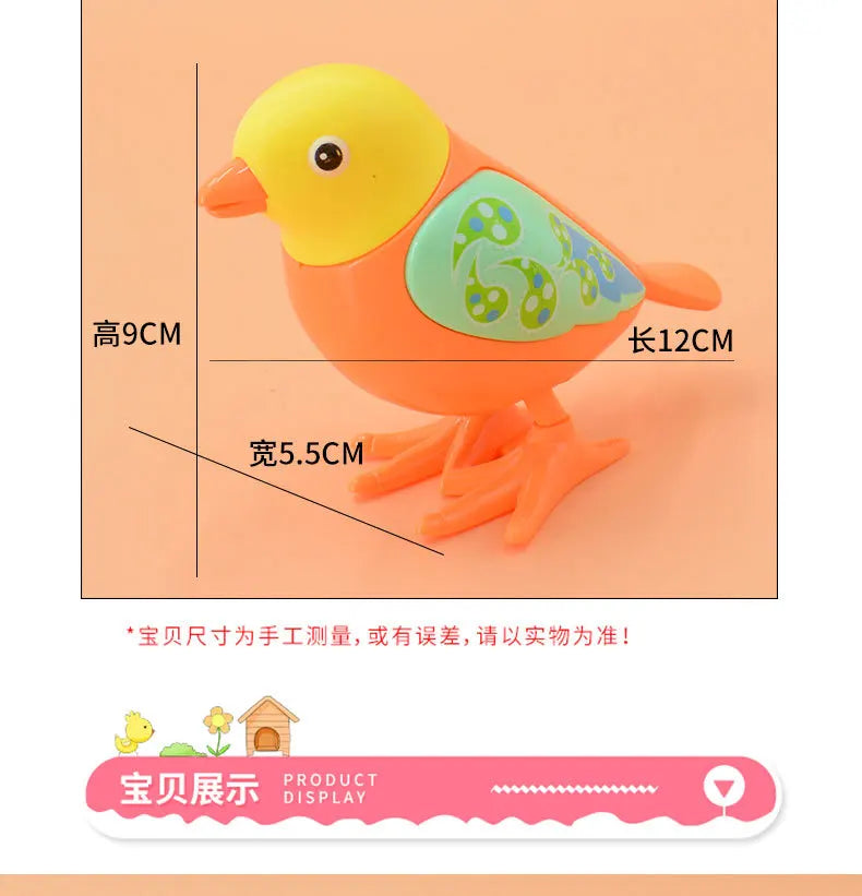 Wind Up Jumping Little Magpie Bird Cartoon Clockwork Animal Puzzle Toy for Kids Gift