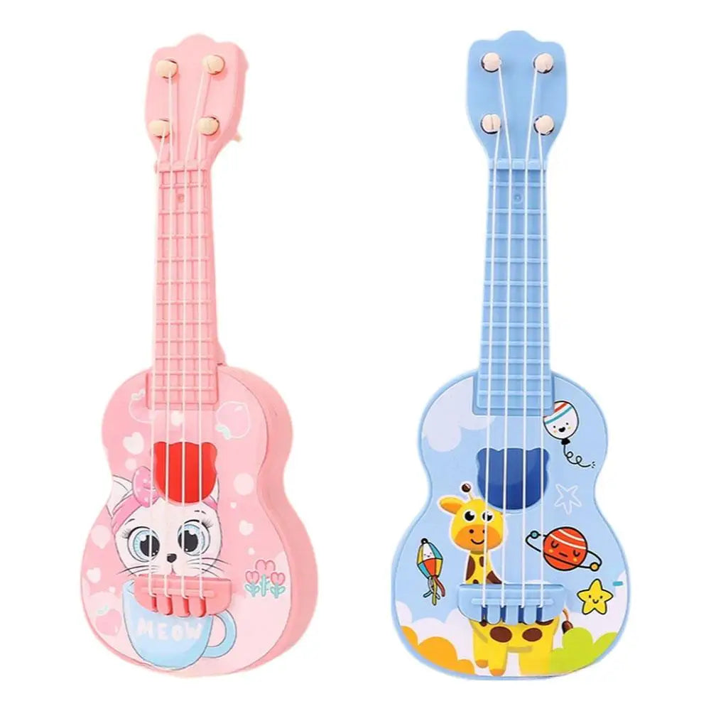 Mini Simulation Ukulele Guitar Toy for Kids - 4-String Educational Musical Instrument for Toddlers, Beginner Rhythm Acoustic Guitar Toy for Boys & Girls Birthday Gifts