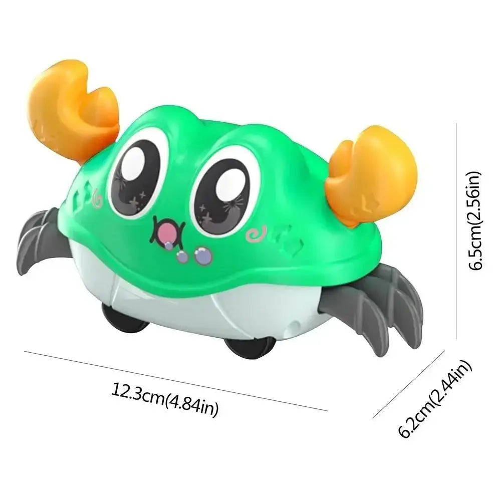 ABS Cartoon Baby Sensory Crawling Crab Toy Walking Running Interactive Early Educational Toy