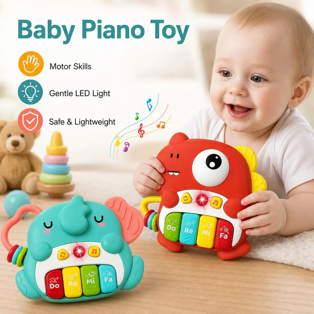 "Cute Animal Electronic Piano Keyboard - Multi-Mode Educational Musical Toy"