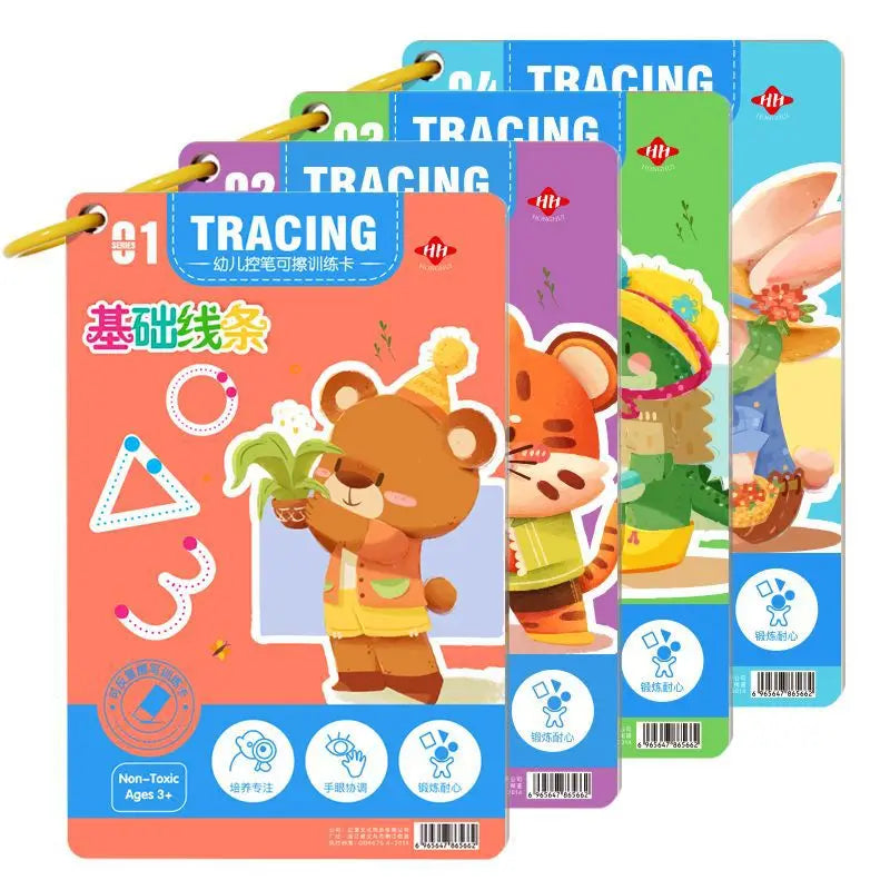 Reusable Montessori Pen Control Tracing Book for Kids