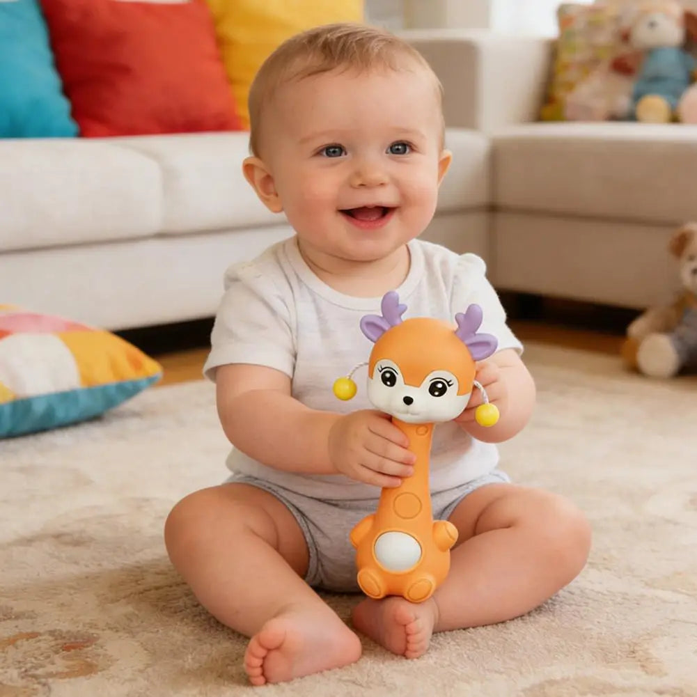 "Baby Hand Rattle & Sensory Grasp Toy - Soft Newborn Early Sound Toy"