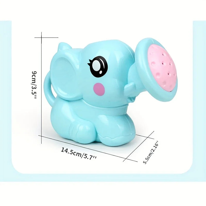 Elephant Bath Watering Pot Toy – Cute Plastic Shower Kettle & Summer Sprinkler for Kids
