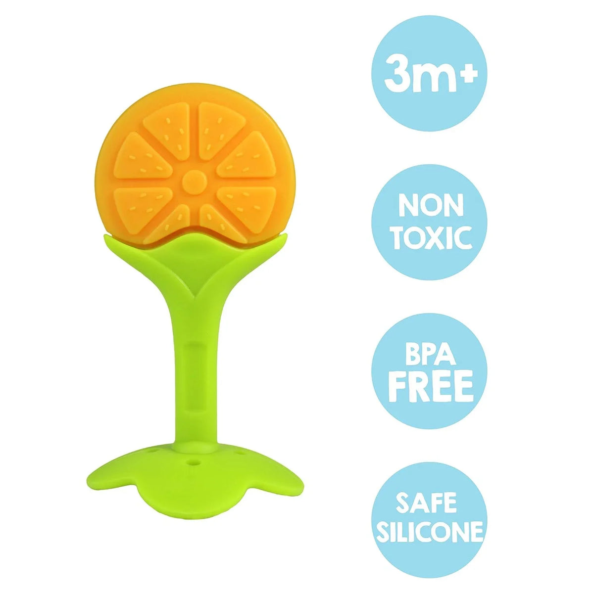 BPA-Free Silicone Fruit Teether Toy for Newborn Baby Sucking Chew Teething Relief Gift
