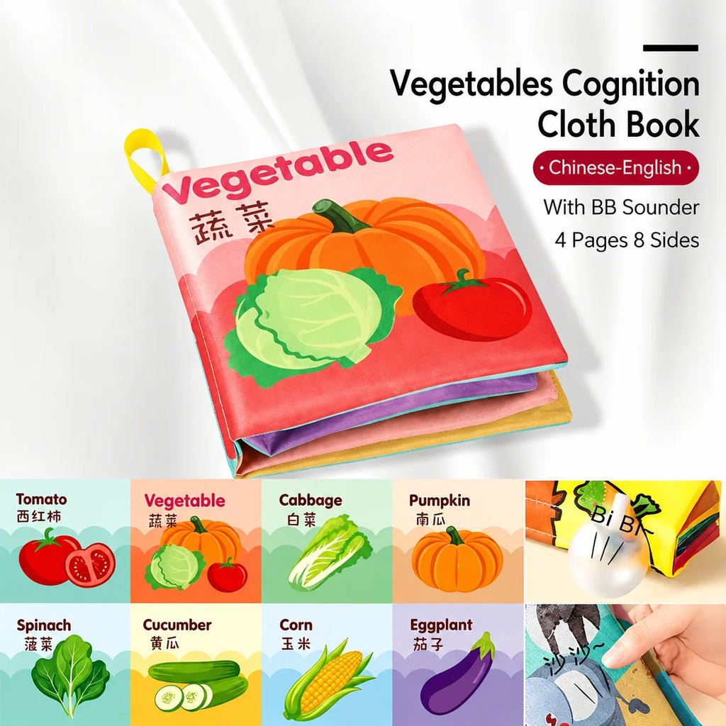 Kids Early Educational Soft Cloth Book (Animals & Numbers)