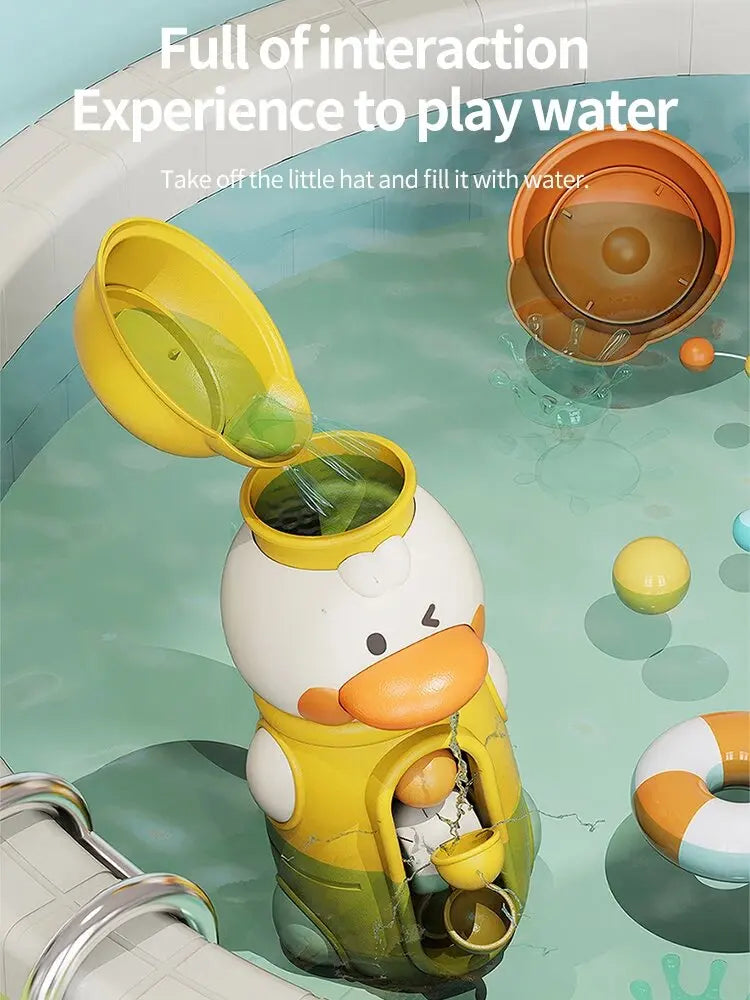 Water Wheel Suction Cup Bath Toy Set - Interactive Spinning Waterfall & Shower Sprinkler for Toddlers