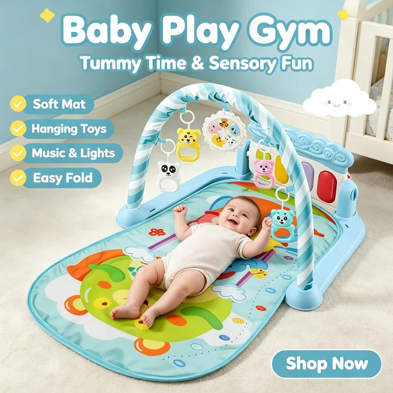 3-in-1 Baby Play Gym & Musical Sensory Mat